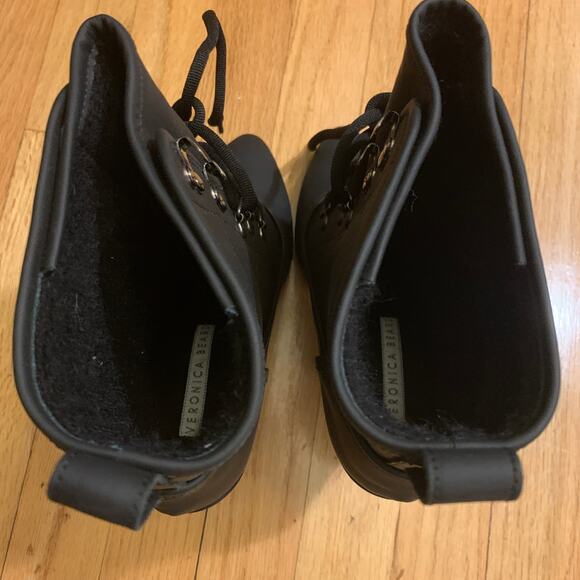 Veronica Beard IT 37 US 7 Charley Coated Leather Lace-Up Ankle Bootie Boots Goth - Picture 6 of 13